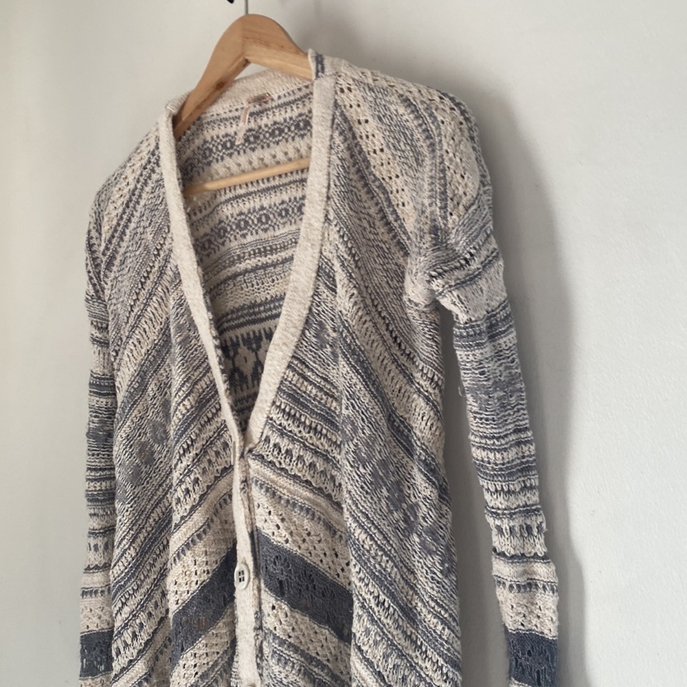 Free People S Knit Buttoned Front Cardigan - Picture 7 of 12